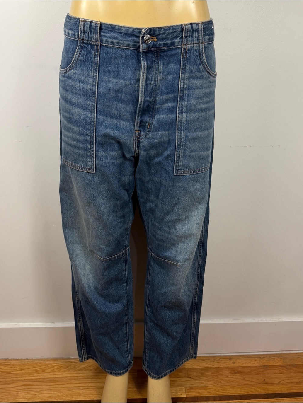 Madewell Curvy Darted Barrel Leg Jeans Sz 31 Blue 27” Inseam NY651